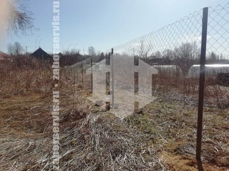 Забор из сетки рабицы оцинкованный 85 метров