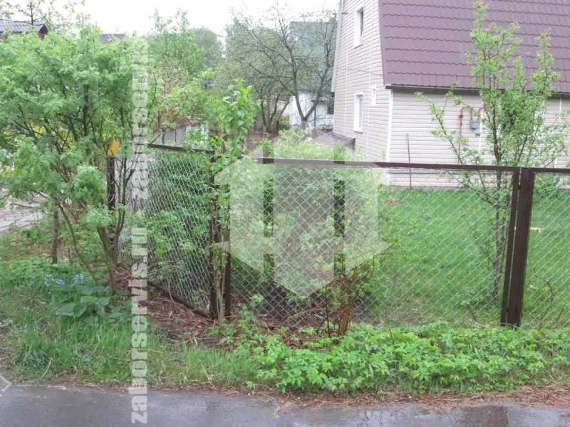 Забор из сетки рабицы в натяг секционный 100 метров