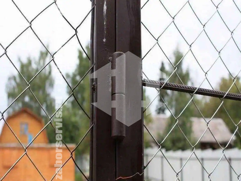 Забор из сетки рабицы с арматурой 74 метра