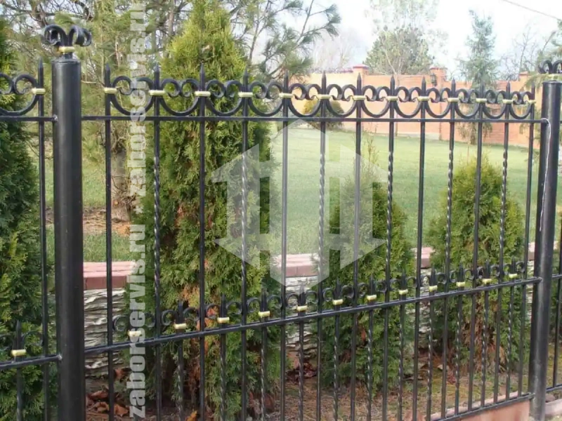 Кованый секционный забор 85 метров