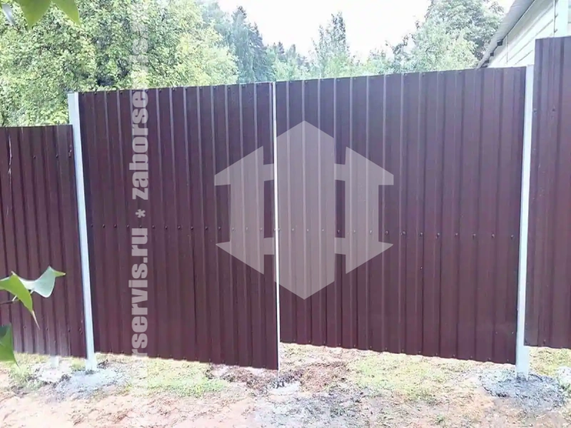 Забор из профнастила 93 метра