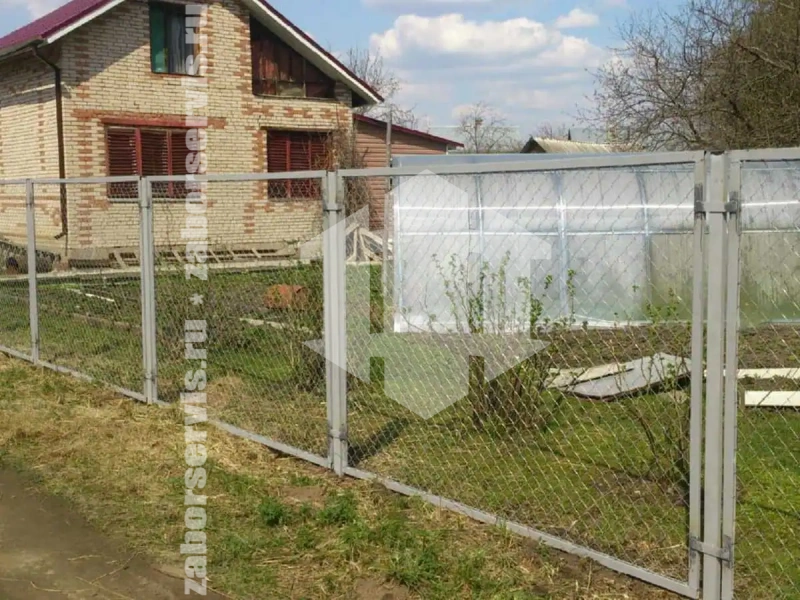 Забор из сетки рабицы в натяг секционный 150 метров