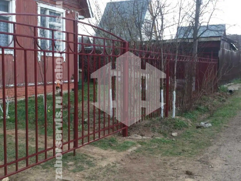 Сварной забор с распашными воротами 40 метров