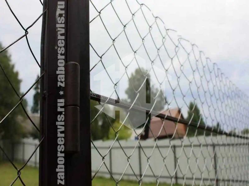 Забор из сетки рабицы с арматурой 74 метра