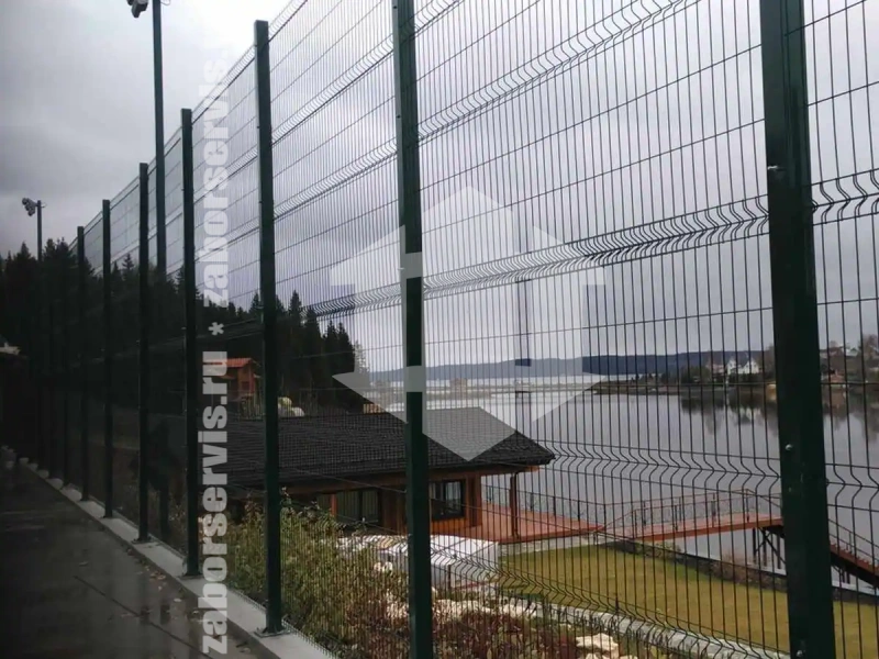 3D забор на ленточном фундаменте 125 метров