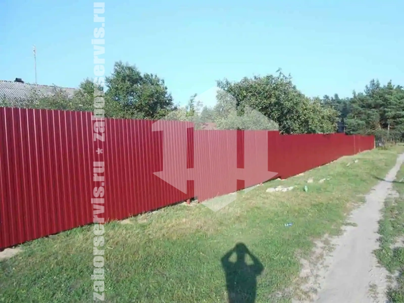 Забор из профнастила 113 метров