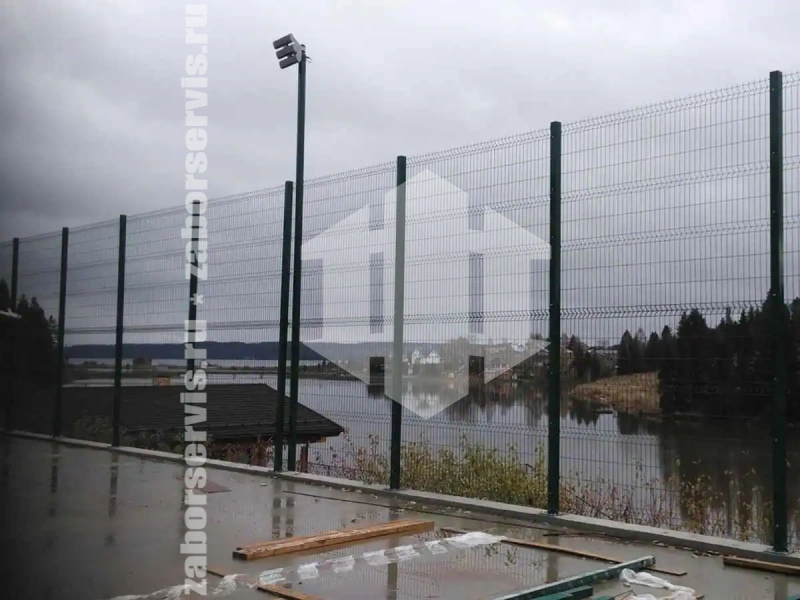 3D забор на ленточном фундаменте 125 метров