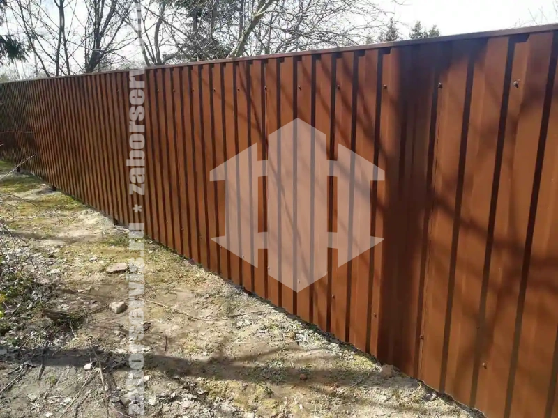 Забор из профнастила 87 метров